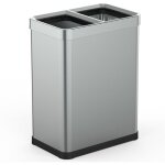 Poubelle de tri 2 x 30l tallin ? open top sans couvercle ? acier inoxydable ? kitchen move