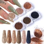 Poudre holographique pour ongles paillettes ultra fines kit de poudre de trempage pour dcorations d?ongles ...