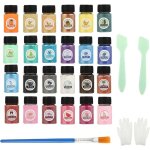 Poudre mica 24 couleurs * 10g idal pour projets avec poudre de mica colorant resine epoxy savon colorant ...