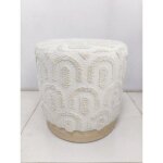 Pouf copas blanc d38x38cm - atmosphera createur dinterieur Pouf copas blanc d38x38cm - atmosphera createur dinterieur