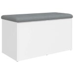 Pouf banc de rangement - charge 300 kg - blanc 82x42x45 cm bois ding�nierie zlh?976703340