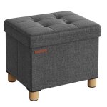 Pouf coffre de rangement tabouret avec repose - pieds pliable banc avec rangement 32 x 40 x 335 cm pour ...
