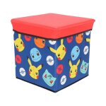 Pouf coffre de rangement � jouets pokemon chambre enfant banc et malle box carapuce ronflex