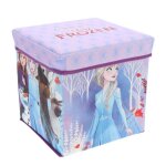 Pouf coffre de rangement à jouets la reine des neiges chambre enfant banc malle box Pouf coffre de rangement à jouets la reine des neiges chambre enfant banc malle box