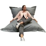 Pouf extrieur impermable dhoussable anti - uv - 140x180 cm bananair gris clair
