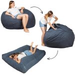 Pouf lit convertible 2en1 bananair bleu foncé Pouf lit convertible 2en1 bananair bleu foncé