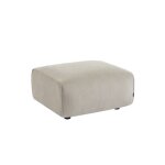 Pouf. module pour canap. repose - pieds pour canap 2 places en velours ctel greige. l 76 x p 70 x ...