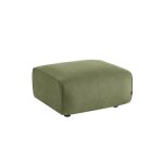 Pouf. module pour canap. repose - pieds pour canap 2 places en velours ctel vert. l 76 x p 70 x h ...