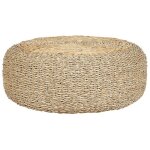 Pouf en osier clair d 50 cm backan