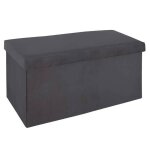 Pouf pliant double tess velours gris - atmosphera createur dinterieur Pouf pliant double tess velours gris - atmosphera createur dinterieur