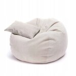 Pouf poire ecopuf - fauteuil canap coussin de sol pouf dintrieur / extrieur - beige clair