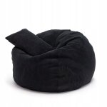Pouf poire ecopuf - fauteuil canap coussin de sol pouf dintrieur / extrieur - noir