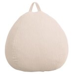 Pouf poire velours ctel dhoussable - 80x70 cm bananair blanc