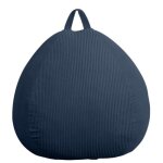 Pouf poire velours ctel dhoussable - 80x70 cm bananair bleu fonc