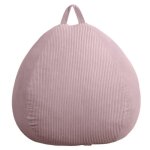 Pouf poire velours ctel dhoussable - 80x70 cm bananair violet