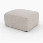 Pouf rectangulaire pour canap� modulable en tissu beige - hestia - rendez - vous d�co