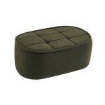 Pouf. repose - pieds pour chauffeuse 1 place boni bouclette textur�e kaki l 91 x p 63 x h 40cm - boni ...