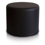 Pouf tabouret roller pouf tabouret en simili - cuir ultra lger housse amovible noir e14. ecopuf