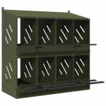 Meilleures poulailler - abris - nichoir à poules - avec 8 compartiments vert olive métal ssd4302179 Meilleures poulailler - abris - nichoir à poules - avec 8 compartiments vert olive métal ssd4302179