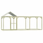 Poulailler en bois - vidaxl - 45x15x2 m - pin�de impr�gn�e - r�sistant aux intemp�ries - toit r�sistant ...