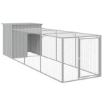 Meilleures poulailler - clapier - cage avec cour - gris clair 110x405x110 cm - acier galvanisé ssd3699031 ... Meilleures poulailler - clapier - cage avec cour - gris clair 110x405x110 cm - acier galvanisé ssd3699031 ...