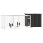 Poulailler / clapier / cage vidaxl grande espace anthracite 300x91x100 cm acier galvanisé c77 Poulailler / clapier / cage vidaxl grande espace anthracite 300x91x100 cm acier galvanisé c77