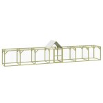 Poulailler enclos cage poules 700 x 100 x 150 cm bois de pin massif impr�gn� marron 02 0043931