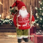 Poup�e 12 pouces - grand - p�re no�l - polyester - rouge - d�coration no�l