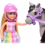 Poup�e chelsea - barbie - htk29 - genoux articul�s - poney - multicolore