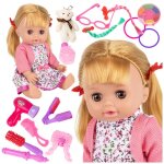 Poup�e b�b� - kinderplay mimi kp2010 - 30 cm - sons interactifs - accessoires de coiffure