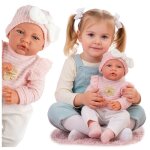 Poup�e b�b� interactive lili 41 cm corps souple parle maman et papa avec sucette - kinderplay (kp4204) ...