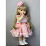 Poupe bb rborn 55cm - bb fille blonde - cadeau de nol - fille - accessoires inclus (biberon ttine) ...