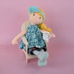 Poup�e de chiffon - les canailles de doudou - evy - 36 cm - bleu - mixte - 3 � 10 ans