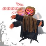 Poup�e citrouille � bascule pour d�coration de f�te dhalloween - citrouille lumineuse led anim�e