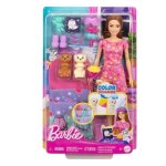 Poupée - mattel - puppy sleepover doll - 1 poupée barbie - 2 chiots - 10 accessoires Poupée - mattel - puppy sleepover doll - 1 poupée barbie - 2 chiots - 10 accessoires