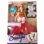 Poup�e de mode - kikoucat - mod�le 04 - 27 cm - robe fleurie - accessoires inclus