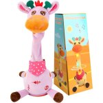 Poup�e peluche girafe danseuse chantante avec r�glage volume cadeau saint - valentin enfants rose version ...