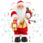 Poupe pre nol chantant et dansant 12 pouces avec clairage ? dcoration lumineuse portable pour enfants ...
