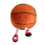 Poupe avec pieds en peluche jouets carte damour oreiller en peluche basket - ball football forme amusante ...