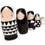 Poupées russes matriochka 5 poupées traditionnelles en bois matriochka babushka noir + blanc cadeau pour ... Poupées russes matriochka 5 poupées traditionnelles en bois matriochka babushka noir + blanc cadeau pour ...