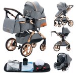 Poussette 3 en 1 - alyikou - poussettes nouveau n� siege auto bebe 3 en 1 position allong�e pour 0 - ...