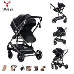 Poussette 3 en 1 - poussette combin�e trio 3 en 1 - noir - 0 � 3 an - conception anti - vibration renforc�e ...