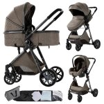 Poussette 3 en 1 magic zc poussette bebe poussette cosy voyage pousette avec sac � main jusqu� 15kg 0 ...
