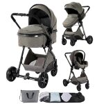 Poussette 3 en 1 magic zc poussettes combin�es pousette jusqu� 15kg 0 - 3ans avec sac � main cadre en ...