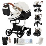 Poussette 3 en 1 magic zc poussette pousette trio 3 en 1 poussette pliable cuir pu sac � main porte - ...