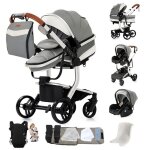 Poussette 3 en 1 magic zc poussette poussette trio poussette de luxe cuir pu sac � main porte - b�b� ...