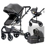 Poussette 3 en 1 magic zc poussette trio poussette pliable compacte poussette bb avec grande nacelle ...
