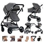 Poussette 3 en 1 magic zc poussette trio poussette pliable compacte poussette b�b� avec grande nacelle ...