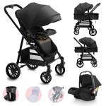 Poussette 3 en 1 - nhhf - poussettes canne combineportable pliant en un clic - poussettes citadines ...