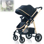 Poussette 3 en 1 poussette avec r�versible deux fa�ons de pousser capote extensible pour tout petits ...